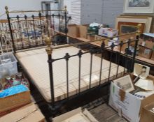 Vintage tubular metal double bedframe