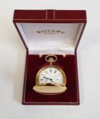 Rotary hunter pocket watch in gold-coloured casing