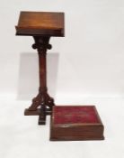 Mid 19th century Gothic revival oak lectern, having cluster pilaster column and on cruciform base,