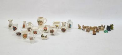 Quantity Wade whimsies and crested china (3 boxes)