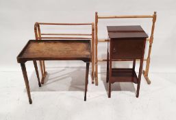 Towel rack, a pot cupboard, a table tray and a further towel rail (4)