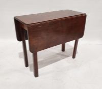 19th century mahogany pembroke table on chamfered supports, 68cm x 81cm x 97.5cm