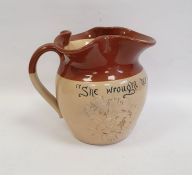 Antique ale jug produced by Mortlock's circa 1897 to celebrate Queen Victoria's Diamond Jubilee,