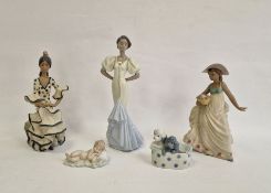 Lladro figure of seated flamenco dancer, a Lladro