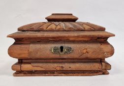 Sewing case and quantity of sewing related items to include thimbles, spindles, in leather covered