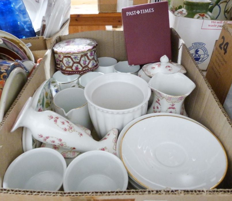Japanese Yixing ceremonial tea set, a set of four Pillivuyt France ramekins, various items of