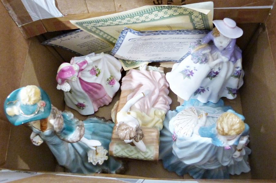Group of Royal Worcester figurines to include 'Ascot Lady', 'Night at the Opera', 'Sweet Violet', ' - Image 2 of 2