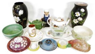 Various ewers and basins, not matching, assorted ceramics to include Wetherby Hanley, John Maddock &