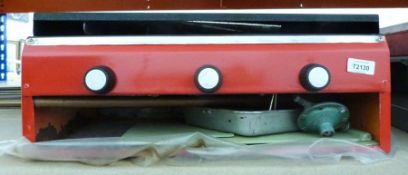 Hilka electric soldering gun, two organiser boxes of screws, bolts and allen keys, etc and a gas