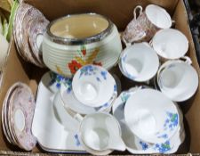 Colclough part tea service, a Brentleigh ware Somerton vase, a Brentleigh ware Kensington jug with
