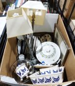 Emma Bridgwater blue cockerel baking tray, an Emma Bridgwater blue cockerel butter dish, an Emma