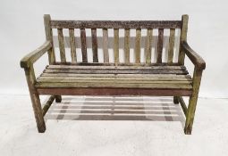Wooden garden bench