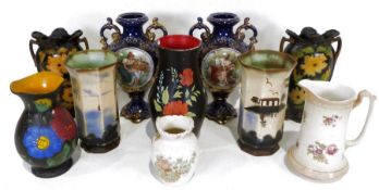 Various mid-20th century and earlier ceramics to include Brentleighware, a painted hors d'oeuvres