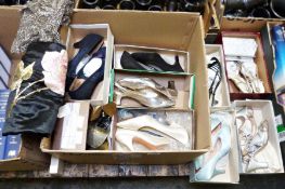 Victorian black satin table runner embroidered with roses in silk, trimmed with faded gold-