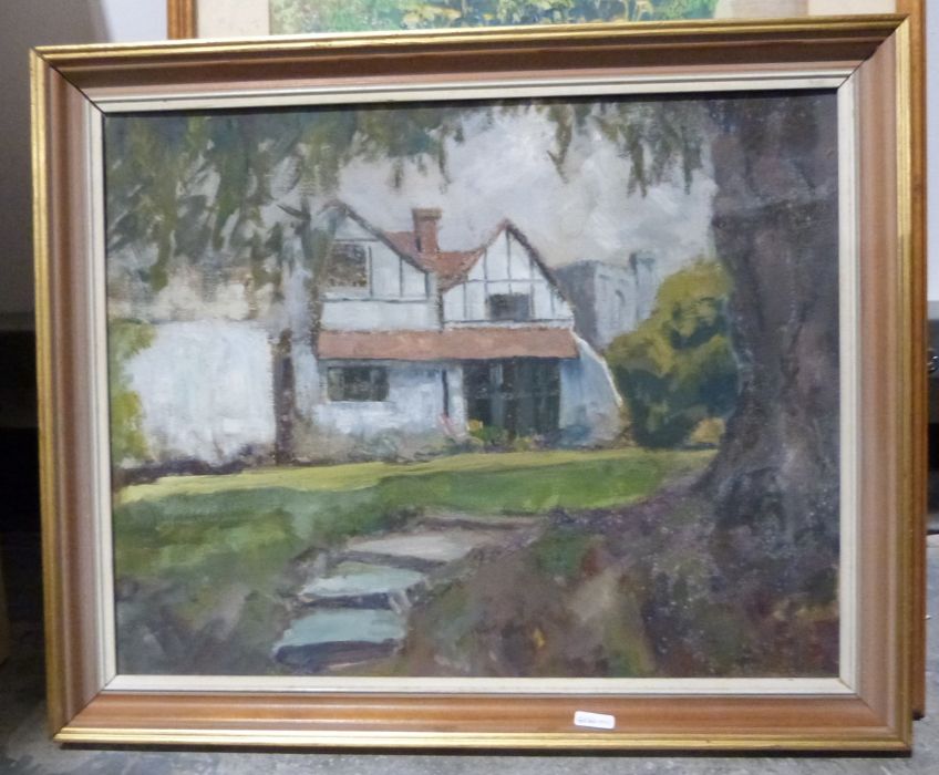 Rodney Thomas  Gouache and pastel  Woodland scene with path, signed and dated 1979 lower right (52 x - Image 2 of 10