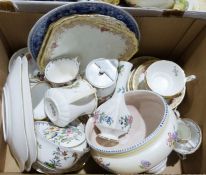 Aynsley Pembroke pattern vase, an Aynsley Pembroke pattern lidded dish, a Poole pottery jardiniere