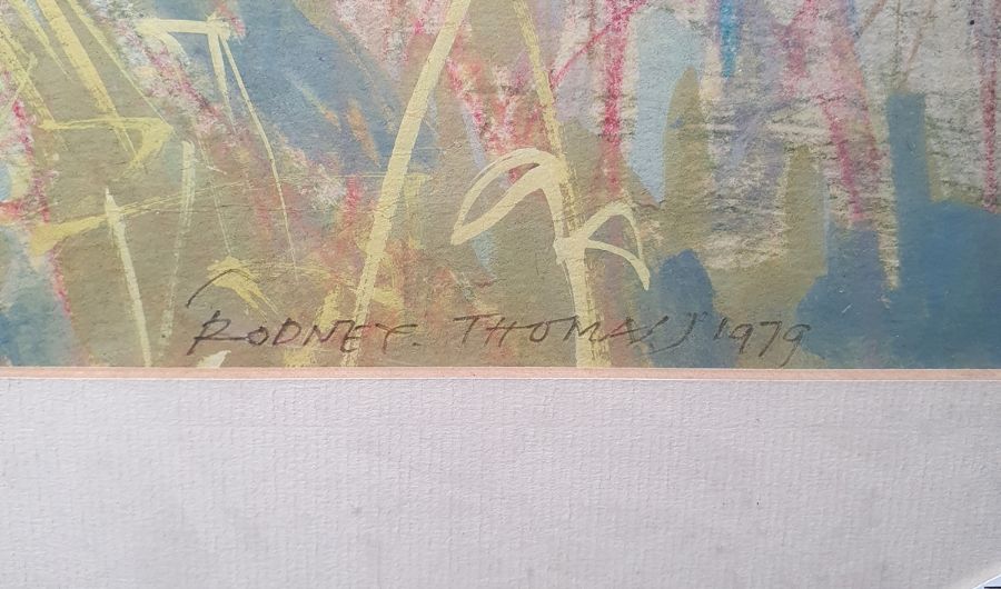 Rodney Thomas  Gouache and pastel  Woodland scene with path, signed and dated 1979 lower right (52 x - Image 10 of 10