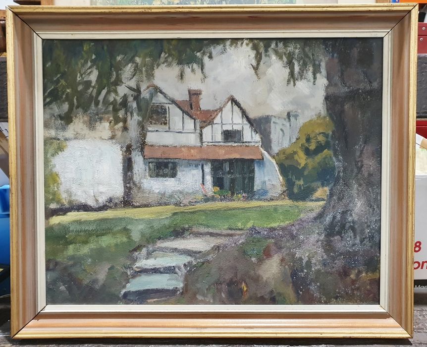 Rodney Thomas  Gouache and pastel  Woodland scene with path, signed and dated 1979 lower right (52 x - Image 8 of 10