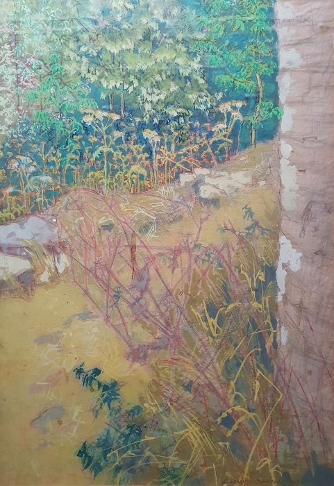 Rodney Thomas  Gouache and pastel  Woodland scene with path, signed and dated 1979 lower right (52 x - Image 7 of 10