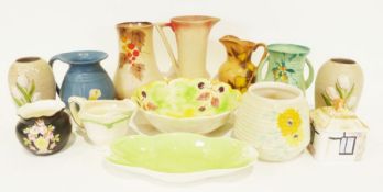 Large quantity of Prinknash ware, four ceramic fish guggle jugs, assorted ceramics (2 boxes)