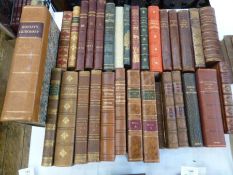 Bindings to include full morocco, marbled boards, pictorial cloth, etc and 