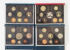 United Kingdom Proof Sets from the Royal Mint, with the following years in blue folders, 1993, 1994,