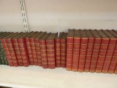 Fine bindings The Waverley Novels, half-red morocco, marbled boards, marbled ep, all marbled