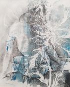 Penny Pinkard (20th century school) Handfinished print  Abstract figure study, signed lower left,