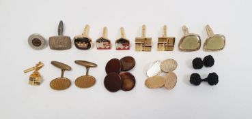 Sundry costume cufflinks