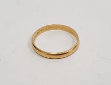 22ct gold wedding band, boxed