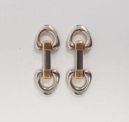 Pair of steel and yellow metal Dunhill cufflinks **** NEW DESCRIPTION ******Condition ReportThe mark