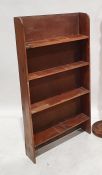 20th century pine open bookcase, 120cm x 64cm x 15cm