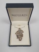 Silver leaf pendant