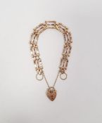 Victorian 9ct gold gate-link bracelet, 7g