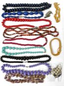 Costume jewellery to include beaded necklaces, ladies wristwatches, cufflinks etc (1 box)