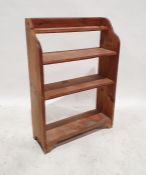 20th century pine three-shelf case, 92.5cm x 64.5cm x 22.5cm