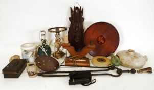 Colclough part tea service, a vintage Bush radio, a dressing table mirror, a vintage polaroid