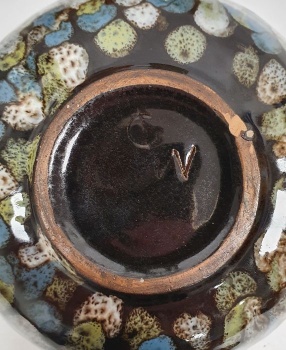 Collection of 20th century studio pottery including a tall mast headed vessel, indistinctly - Image 3 of 7