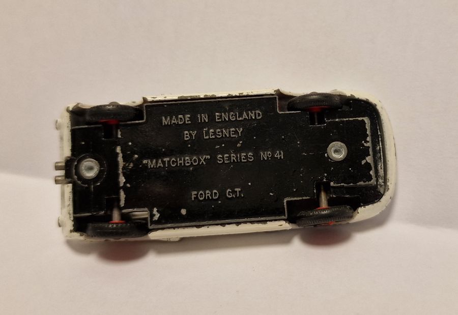 Matchbox Lesney unboxed diecast model Matchbox series no. 41 Ford GT with White Body, no.6 decal, - Image 5 of 5