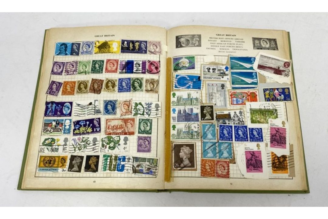 "Cavalier" green stamp album containing a collection of world stamps mainly from the 1960's/1970's - Image 3 of 5