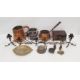 Assorted metalware to include copper, brass, silver-plate, a fireside toasting item, a Chinese-style - Image 1 of 2