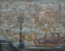 Samson Schames (20th century)  Oil on canvas Seagulls by the Thames, signed and dated '40 lower