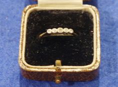 18ct gold and diamond five-stone ring