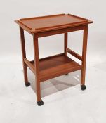 20th century Danish PBJ Mobler teak tea trolley 76cm x 61cm x 43cm