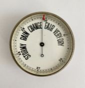 Edwardian silver-cased pocket barometer and cover, hallmarked Birmingham, 1905, maskers GY & Co,