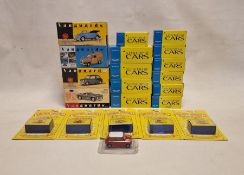 Twenty-one boxed Corgi, Vanguards & Matchbox diecast model cars to include full set of Matchbox