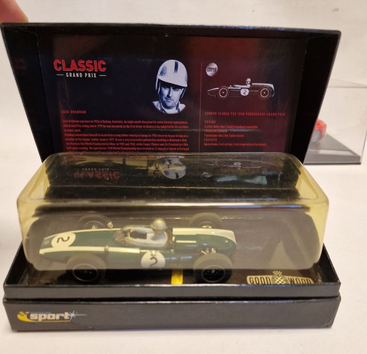 Four Scalextric and Carrera slot cars to include Scalextric Goodwood Revival Meeting Jack Brabham - Image 2 of 3