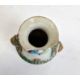 19th century famille rose Canton porcelain vase with figural decoration, ring mask handles, 19.5cm - Image 5 of 6