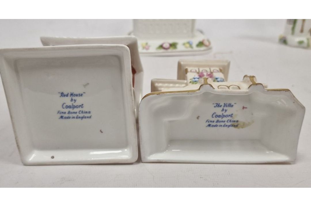 10 Coalport pastille burner buildings including the American Church, Dove Cote, Red House, Country - Image 5 of 6