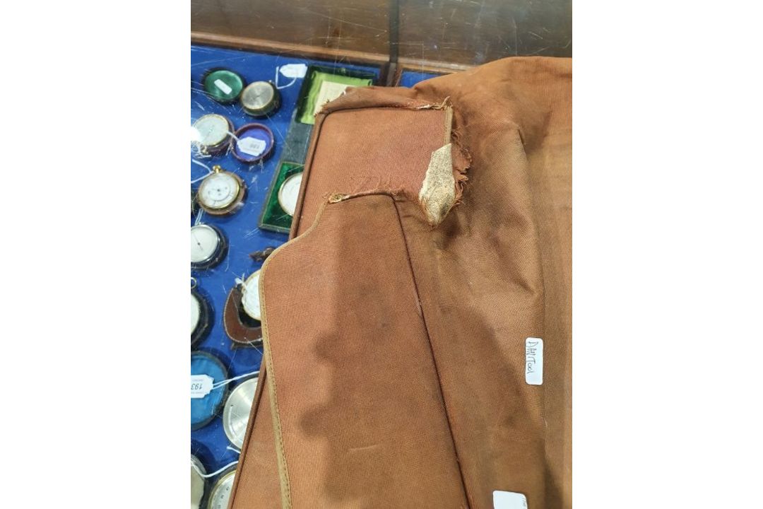 A crocodile skin suitcase, early to mid 20th century, gilt lettering stamped for John Bagshaw & - Image 34 of 36